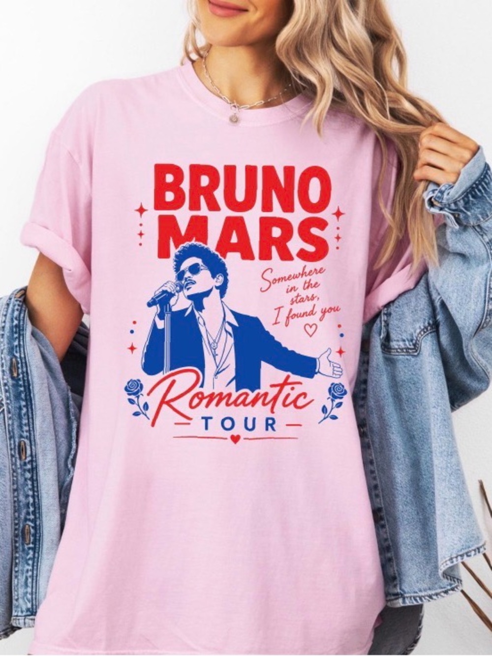 Bruno Mars The Romantic Tour 2026 T-Shirt, Music Concert Graphic T-Shirt